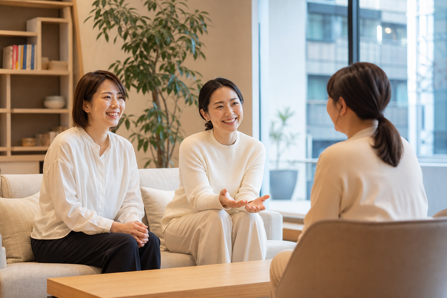 女性専用施設らぽーるの明るい室内